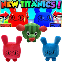 Cat Red Titanic Balloon Plush Toy Pet Simulator X Big Games Soft Doll Gift Kid