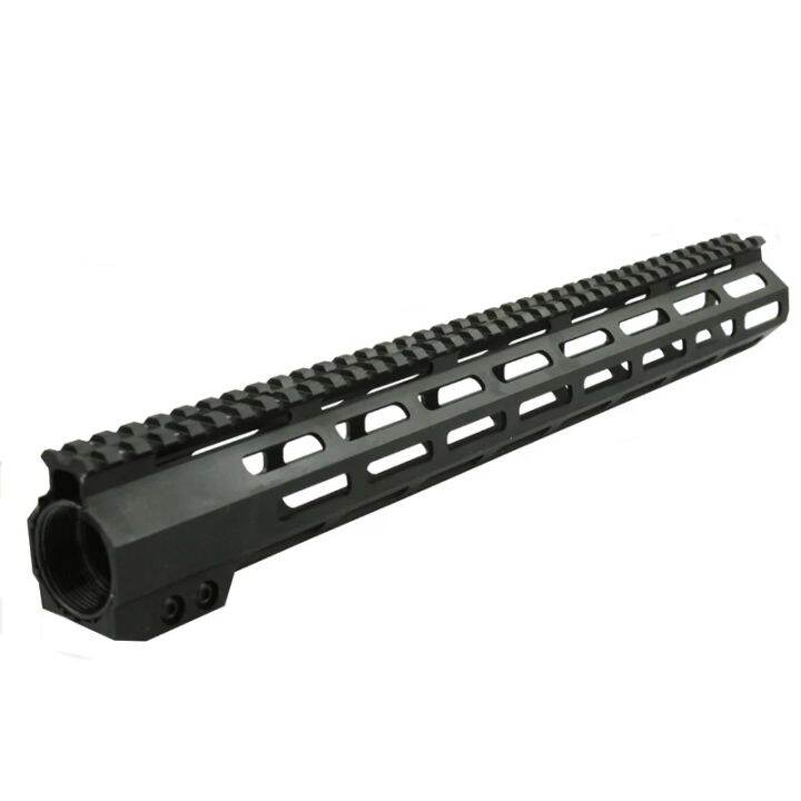 Black Red Blue 7 10 12 15 17 Inch Handguard Quad Rail M-LOK Handguard ...