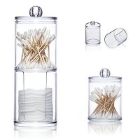 Storage Multifunctional Round Qtip Makeup Cotton Organizer Jewelry Holder