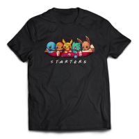 Pokemon friends Starter Pack Short Sleeve Casual Graphic Tees- Gildan Premium 100% Cotton