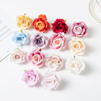 【cw】100PCS Silk Roses Head Artificial Flowers New Years Christmas Decorations for Home Garden Rose Arch Diy Gifts Fake Plants