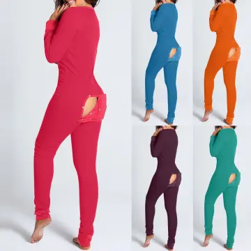 Sexy Pajamas Onesie Women Butt Flap  Adult Onesie Butt Flap Women - Women  Black - Aliexpress