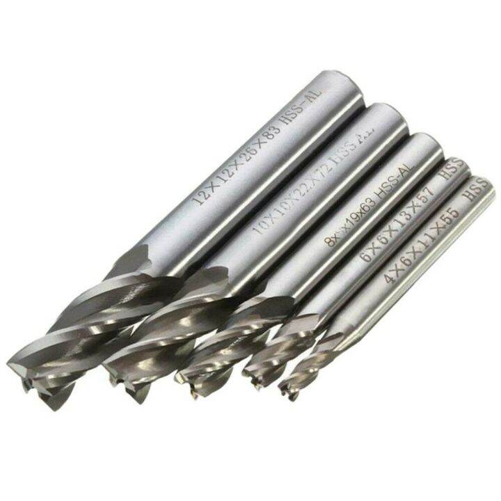 เครื่องตัดปลายดอกสว่านคาร์ไบด์4-12มม-เครื่องมือหัวเจาะหัวตัดเจาะ-hss-cnc-5ชิ้น-ชุด