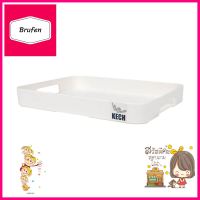 ถาดพลาสติกเหลี่ยมหูจับ 2 ข้าง 10 นิ้ว KECH สีขาวSQUARE PLASTIC TRAY WITH 2 HANDLES KECH 10IN WHITE **คุณภาพดี**