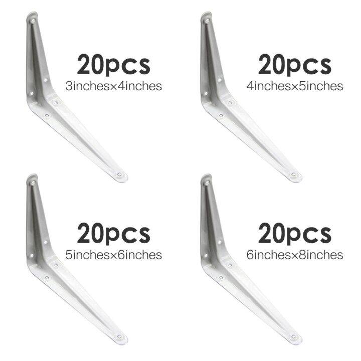 20 Pack Wall Angle Corner Floating Shelf Brackets London Style Shelving Triangle L Bracket