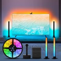 RGBIC LED TV Backlight Strip Lights 12V Ambient Lamp Bars Tuya WiFi Screen Music Sync Alexa Google Home Control with Camera Night Lights