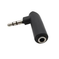 1Pcs Right Angle 3.5mm Jack Female to 3.5mm 3Pole Male Stereo L Shape Plug Audio Headphone Connectors Extension Converter