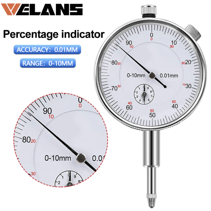 High Precision Mechanical Dial Indicator Gauge 0-10mm Meter Precise 0 ...