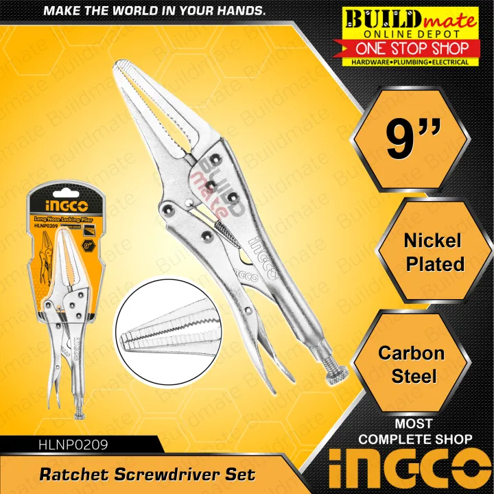 INGCO 9 Long Nose Locking Pliers HLNP0209 IHT Lazada PH