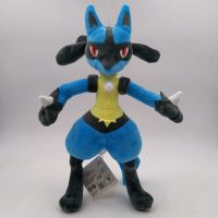 12นิ้ว30เซนติเมตร Lucario ของเล่นตุ๊กตานุ่มตุ๊กตายัดเด็กปัจจุบันตุ๊กตาตุ๊กตาของเล่นผ้าฝ้ายน่ารักเมกะ P Eluche ของเล่นของขวัญสำหรับเด็ก