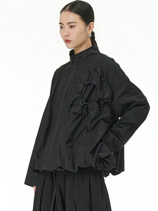 xitao-jacket-full-sleeve-stand-collar-coat-women-coat