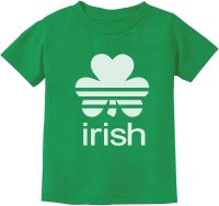 St Patricks Day Shirt Irish Lucky Charm Clover Youth Kids Raglan T-Shirt