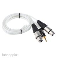 สายเคเบิ้ลDual Xlr F Female To 3 . 5 mm M Male Stereo 4 . 9 Y อะแดปเตอร์แยกสายเคเบิ้ล