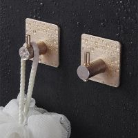 【YF】 1pcs Stainless Steel Sticky Hooks No Hole Punch Coat Behind Door Hanging Metal Non Marking Brushed  Bathroom