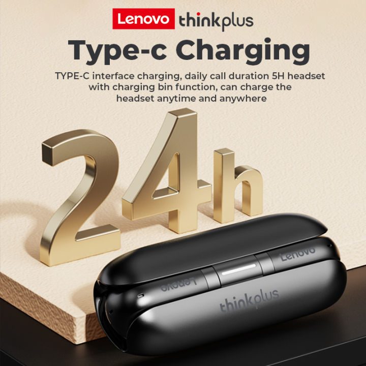 lenovo-tw60หูฟังบลูทูธ9d-กันน้ำสำหรับกีฬาสเตอริโอหูฟังเอียบัดไร้สายบลูทูธ5-3หูฟังพร้อมไมโครโฟน2023ใหม่