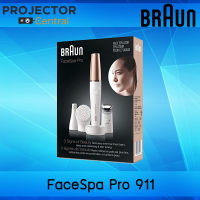 Braun Facespa Pro 911 #5366 Face Epilator, Facial Hair Removal for Women, 3-in-1 Epilating, Cleansing Brush and Skin Toning with 3 extras