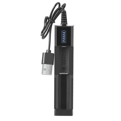USB Charger Universal 1 Slot Fast Charge Adapter 4.2V LED Smart Charger สำหรับ18650 26650 14500