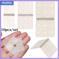 MUMU 10pcs สีขาว DIY เครื่องประดับ อะไหล่เครื่องบิน RC แบบจำลองการบิน บานพับไนลอนและบานพับ การเชื่อมต่อเครื่องบิน Aileron