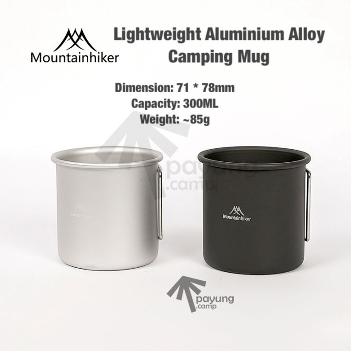 Mountainhiker 300ml Tea Water Mugs Foldable Handle Camping Cups for Home  Kitchen