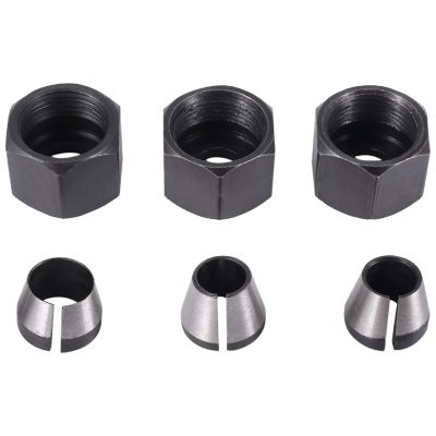 3 Pcs Router Collet Set Chuck Heads Adapter for Drills Engraving Trimming Carving Machine Electric Router Milling Cutter