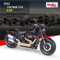 A118 Fat Bob114ของเล่นรถจักรยานยนต์รุ่น Diecast พร้อม Shock Absorption จำลอง Static Scale รุ่น MotorcycleM