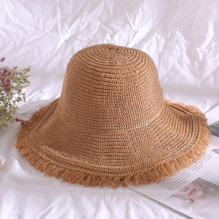 wide-brim-straw-hats-beach-bucket-hats-solid-visor-hat-for-women-beach-sun-hats-women-panama-hats