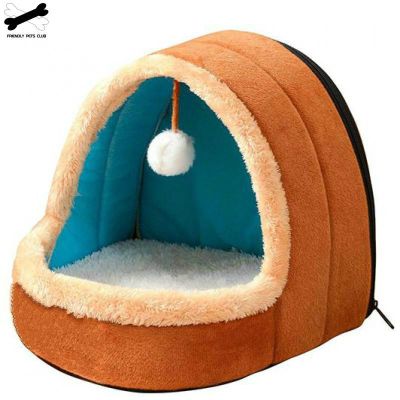 [pets baby] Pet Dog Cat BedHouse WithBall Warm Soft Pet Cushion Dog Kennel CatFor Drop Shipping