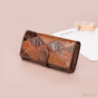 2022 New Womens wallet retro womens leather wallets Long Cover Wallets Card Holder Phone Bag Embossed Floral Ladies Purses