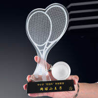 High-grade engravable trophy creative home decoration tennis comition award gift souvenir sports badminton crystal trophy