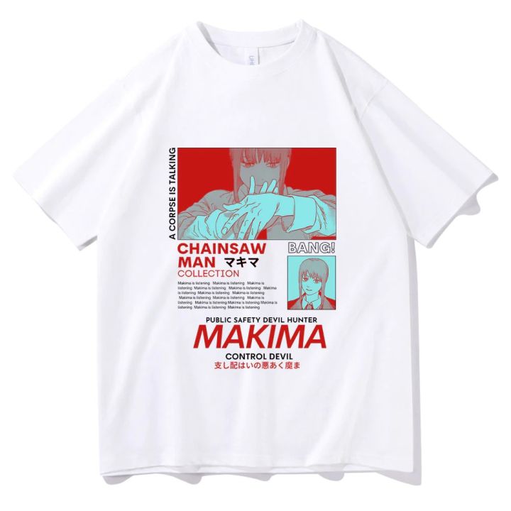 new-fashionunisex-anime-chainsaw-man-cotton-basic-t-shirt-2023