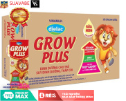 Thùng 48 hộp sữa bột pha sẵn Vinamilk Dielac Grow Plus 180ml