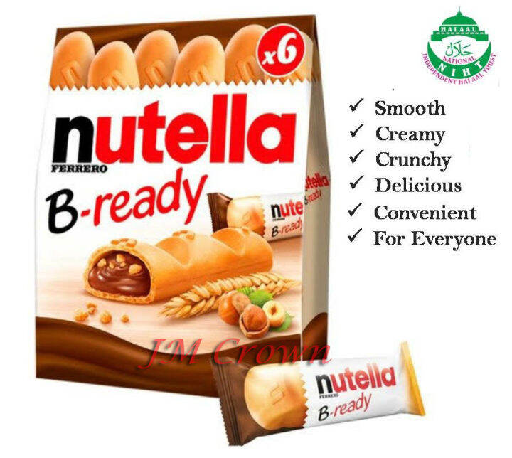 Nutella B-Ready Isi 6 By Ferrero/Snack Cemilan Nutella B Ready Biskuit ...