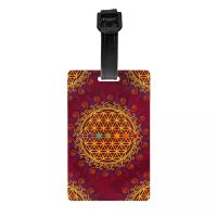 【DT】 hot  Flower Of Life Luggage Tags Custom Spirituality Yoga Zen Mandala Baggage Tags Privacy Cover ID Label