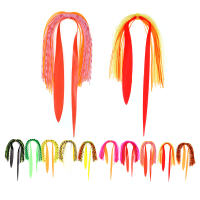 10 Bundles Silicone Skirt Trailer DIY Rubber Jigs Snapper Fishing Jigging Bait Luya Lure Sea Fish Accessories Bionic Squid GoodsLures Baits