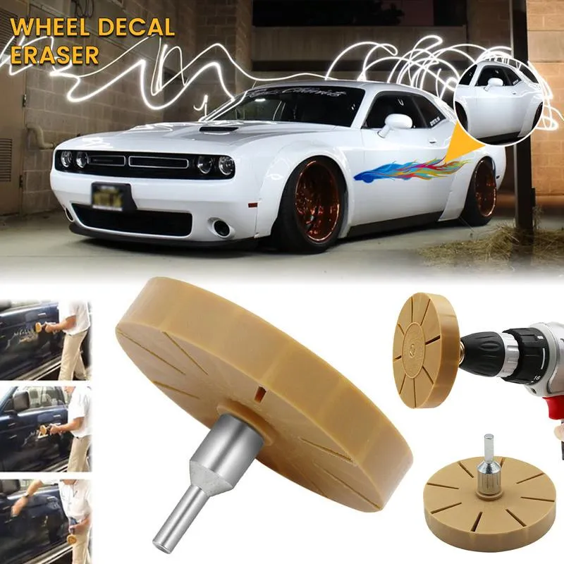 3.5/4 Inch Car Decal Remover Eraser Wheel Rubber Disc for Electric Drill  Rotary Car Surface Sticker Removal Tool Rubber Wheel