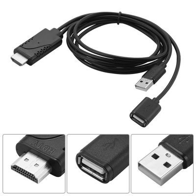 UNI 2 in 1 USB Female to HDMI Male HDTV Adapter Cable For IOS 8.0 &amp; Android Phones