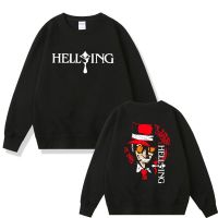 Anime Hellsing Ultimate Alucard Vampire Horror Graphic Sweatshirt Men Manga Vintage Tracksuit Male Casual Loose Pullover Size XS-4XL