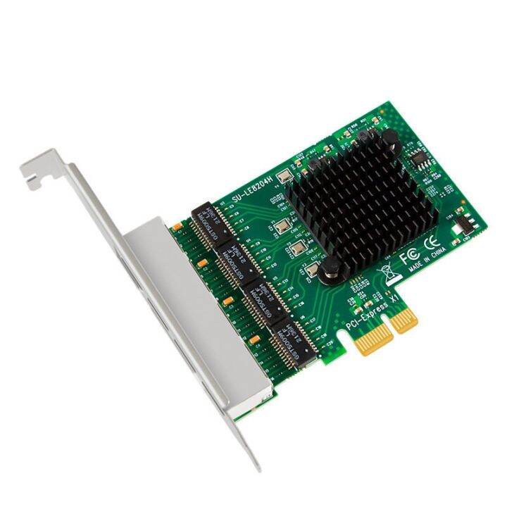 Pci-E X1 Gigabit Network Card Pci-Express 4 Port Ethernet Network Card ...