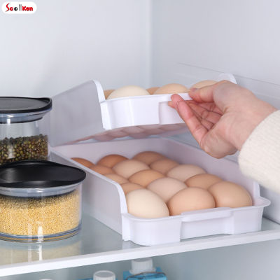 ถาดใส่ไข่สำหรับฐานเรียบในตู้ครัวถาดใส่ไข่ตัวจัดระเบียบตู้เย็นไม่มี BPA