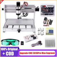 【In Stock】Upgrade CNC 3018Pro Max Engraver with 200W Spindle,3 Axis Pcb Milling Machine, GRBL Control Wood Router Engraver DIY CNC Machine with Offline Controller（5500mW/7000mW/10W/15W）