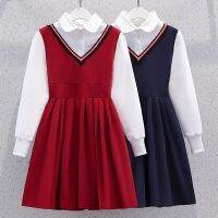 School Uniform Teenagers Dresses For Girls Clothes Kids Dress Baby Children Clothing Vestidos Spring Costume 6 8 10 12 Y Years