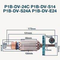 อุปกรณ์เสริมอะไหล่โรเตอร์กระดอง P1B-DV-S14 P1B-DV-24C S24A E24 Kunci Pas Listrik โรเตอร์กระดองโรเตอร์โรเตอร์อุปกรณ์เสริมอะไหล่สว่านชิ้นส่วน