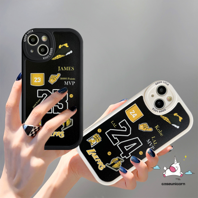 เคสโทรศัพท์อินเทรนด์เข้ากันได้กับ IPhone 11 7 8 6 6S Plus 13 12 14 11 Pro Max 14 Plus XR X XS MAX SE 2020 Fashion N.B.A Lakers โกเบเจมส์ป้ายนุ่มฝาหลัง TPU