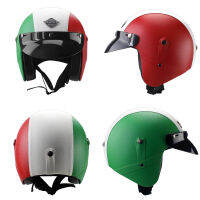 หนัง PU วินเทจรถจักรยานยนต์หมวกกันน็อค Casco Moto เปิดใบหน้าพราง Capacetes De Motociclista เวสป้าแข่ง Cafe