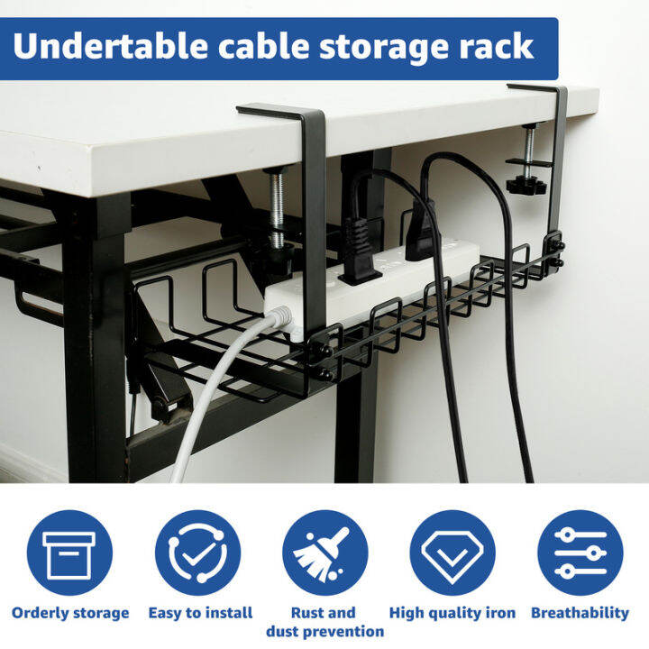 Under Desk Cable Management Tray Removable Under Desk Cable Racks No