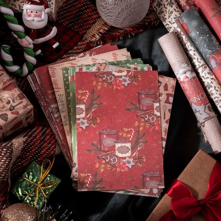 Material Paper - Basic Christmas Background Decorative Scrapbook Paper