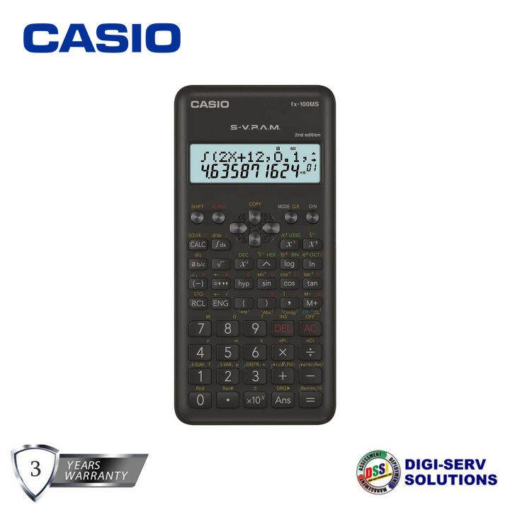Casio FX100MS Standard Scientific Calculator, 10 + 2 digits, SV.P.A.M