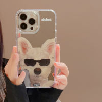 Apple เคสโทรศัพท์มือถือ iPhone 14/13/12/11/X/xs/XR ลายลูกสุนัขเท่14 Plus แว่นตากันแดดซิลิโคนเคสโทรศัพท์มือถือสุนัข13 Pro Max รวมทั้งหมดป้องกันการตกนุ่มมีกระจก12เคสโทรศัพท์มือถือขนาดเล็ก