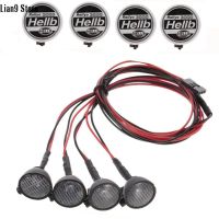 Lian9 Store 4 ไฟ LED สีขาวชุดโคมไฟสำหรับ 1/10 Axial Scx10 RC4WD ตีนตะขาบ RC