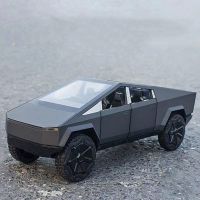 132 Tesla Cybertruck รถกระบะโลหะผสมรถบรรทุกรถรุ่น Diecast โลหะ Off-Road รถรุ่น Sound Light เด็กรถเด็กของเล่นของขวัญ